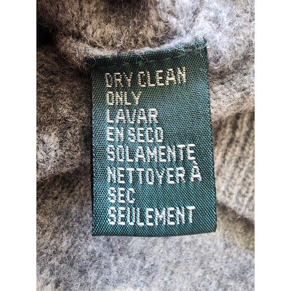 Vintage Womens Rare Lauren Ralph Lauren Lambswool Grey Med P Sled Scene Sweater - Picture 6 of 16